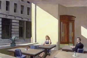  Artwork Replica Sunlight in a Cafeteria, 1958 by Edward Hopper (Inspired By) (1931-1967, United States) | WahooArt.com