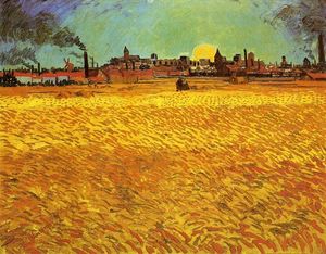 Vincent Van Gogh - Sunset: Wheat Fields near Arles