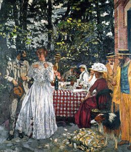 Jean Edouard Vuillard - The Terrace at Vasouy: Luncheon