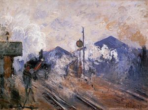 Claude Monet - Track Coming out of Saint-Lazare Station