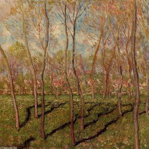 Claude Monet - Trees in Winter, View of Bennecourt