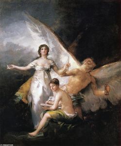 Francisco De Goya - Truth Rescued by Time, Witnessed by History