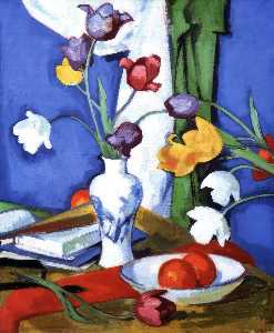 Samuel John Peploe - Tulips and Fruit