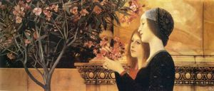 Gustav Klimt - Two Girls With An Oleander