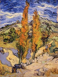 Vincent Van Gogh - Two Poplars on a Hill