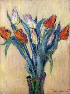 Claude Monet - Vase of Tulips