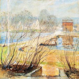 John Henry Twachtman - View from the Holley House, Cos Cob, Connecticut