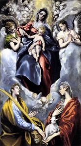 El Greco (Doménikos Theotokopoulos) - The Virgin and Child with St. Martina and St. Agnes