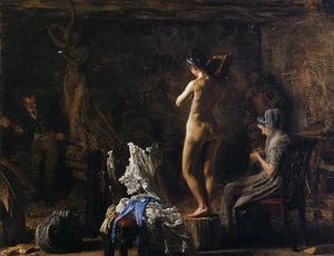 Thomas Eakins - William Rush Carving His Allegorical Figure of the Schuykill River