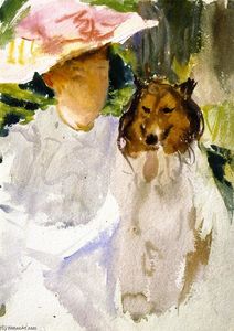 John Singer Sargent - Woman with Collie