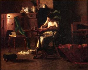 Thomas Pollock Anshutz - Woman Writing at a Table