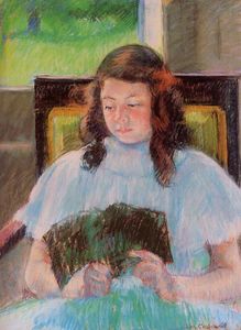 Mary Stevenson Cassatt - Young Girl Reading