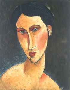 Amedeo Modigliani - Young Girl with Blue Eyes (also known as Jeune femme aux yeux bleus)