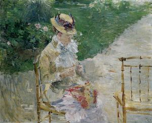 Berthe Morisot - Young Woman Sewing in the Garden