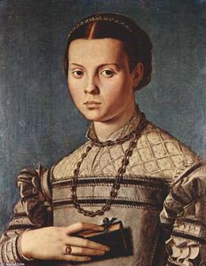 Agnolo Bronzino - Portrait of a girl with book