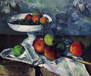 Paul Cezanne - Compotier, Glass and Apples