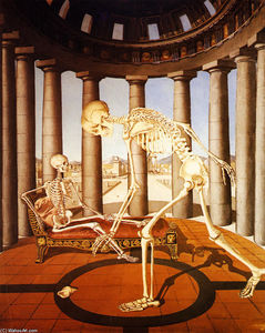 Paul Delvaux - The skeleton has the shell