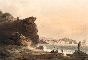 Francis Nicholson - Scarborough From The Rocks