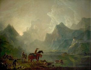 George Barret The Elder - Llanberis Lake And Dolbadarn Castle