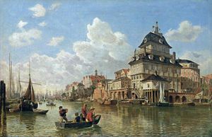 Valentin Ruths - The Boat House At Hamburg Harbour -