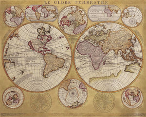 Vincenzo Maria Coronelli - Antique Map, Globe Terrestre