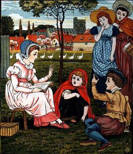 Walter Crane - -mrs Margery Teaches The Children To Read-