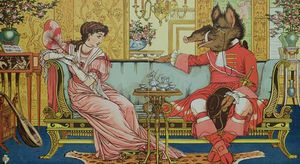 Walter Crane - Illustration From 'beauty And The Beast'