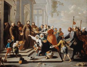 Willem Van Herp - St. Antonius Of Padua Distributes Bread To The Poor