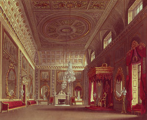 William Henry Pyne - The Saloon, Buckingham Palace