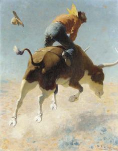 William Robinson Leigh - A Wild Texas Steer