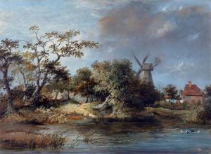 James Stark - Ponds And A Windmill, Hastings