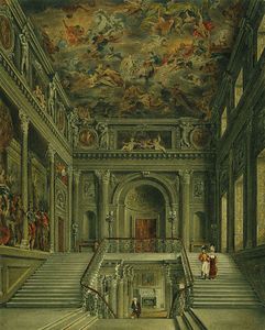 James Stephanoff - Buckingham House, The Staircase