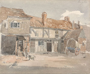 Peter De Wint - Houses At Kingston On The Thames