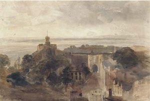 Peter De Wint - Lincoln Castle From The Cathedral Looking West Towards The Trent Valley, Lincoln