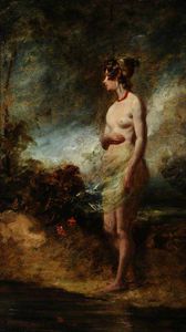 William Etty - Female Nude Standing In The Open
