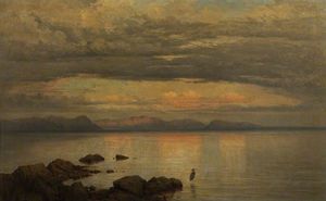 George Edwards Hering - Looking Eastward At Sunset