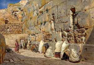 Carl (Friedrich Heinrich) Werner - Klagemauer Der Juden - The Wailing Wall, Jerusalem