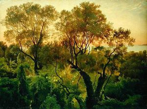 Louis Gurlitt - Slope With Olive Trees