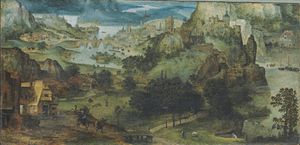Lucas Gassel - An Extensive Landscape With The Flight Into Egypt