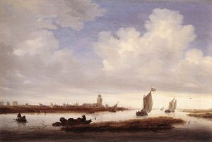 Jacob Salomonsz Ruysdael - View Of Deventer Seen From The North-west