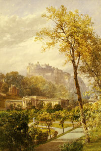 James Burrell Smith - A View Of Princes Street Gardens