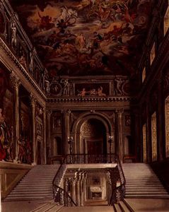 James Stephanoff - Staircase, Buckingham House