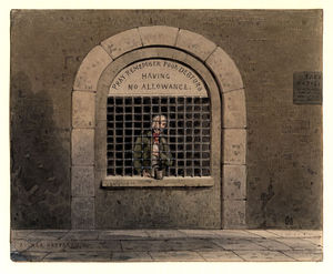 Thomas Hosmer Shepherd - A Debtor In Fleet Street Prison Ths