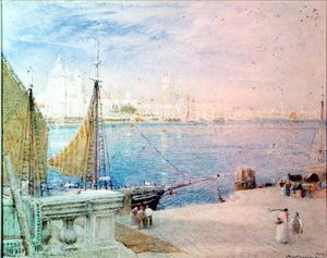 Albert Goodwin - Venice, Before The Campanile Fell