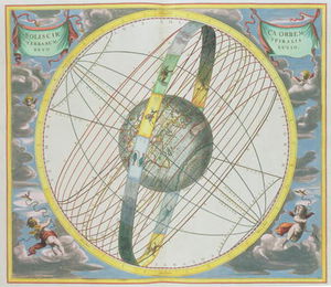 Andreas Cellarius - Map Charting The Orbit Of The Moon Around The Earth