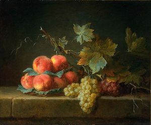 Anne Vallayer Coster - Still Life With Peaches And Grapes