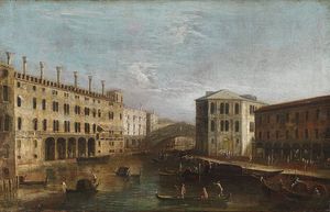 Apollonio Domenichini (Maestro Della Fondazione Langmatt) - Venetian Vista Overlooking The Grand Canal