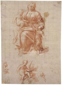Bernardino Gatti - The Madonna And Child With The Infant Baptist