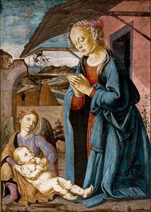 Biagio D-antonio Tucci - Madonna Adoring The Child With An Angel