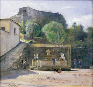 Carl Vilhelm Holsoe - At The Fountain